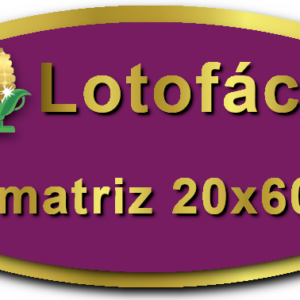 Imagem Botão Matriz para Lotofácil, 20 dezenas,60 apostas, versão a da Prêmio Dourado